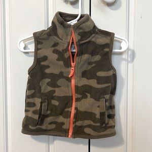 Carter’s 9 month fleece camo vest.